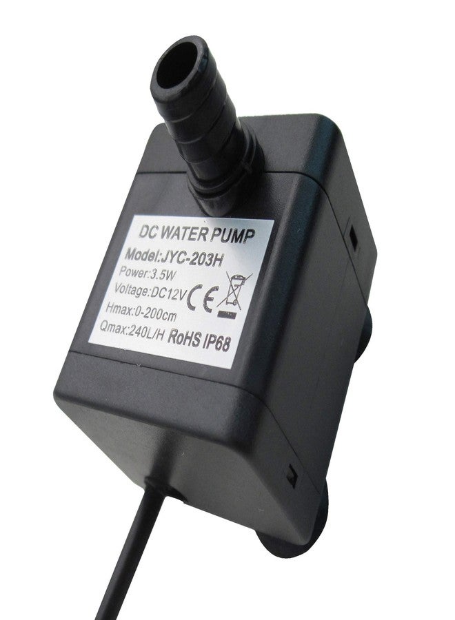 SENSTREE 52 GPH (200L/H, 3.5W) Submersible Water Pump, DC 12V Ultra Quiet Fountain Pump, 4.9ft High Lift Mini Brushless Pump with 1.4m (4.59ft) Power Cord for Fish Tank, Pond, Aquarium Auto Top Off - Image 1